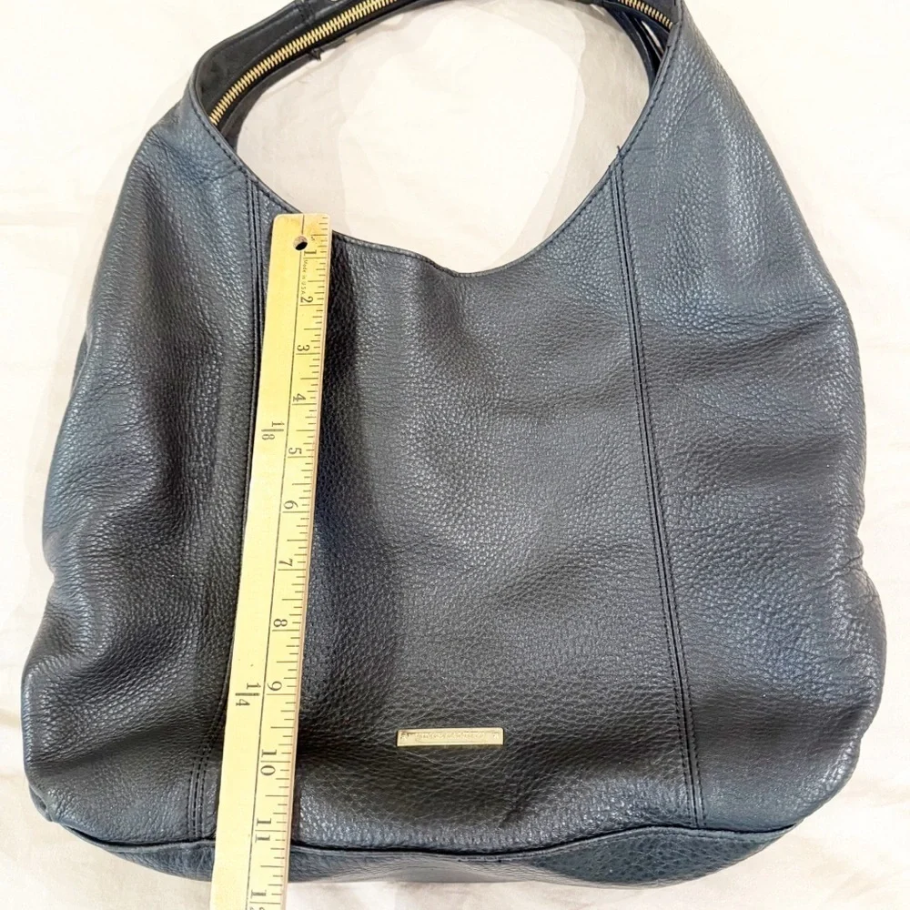 Vince Camuto Zoe Convertible Split Strap Pebble Leather Tassel Hobo Purse